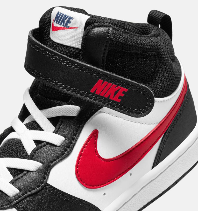 Nike Court Borough Mid Zwarte Sneakers voor jongens (377282)