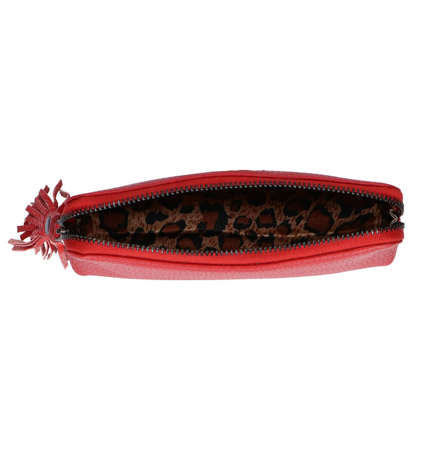 Euro-Leather Rood Make-up Tasje in leer (292696)