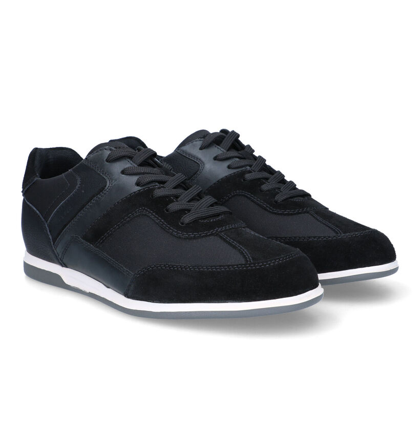 Geox Renan Grijze Veterschoenen in daim (320083)