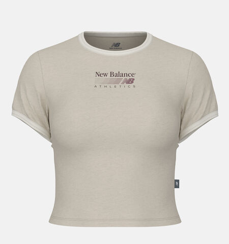 New Balance T-shirts Beige