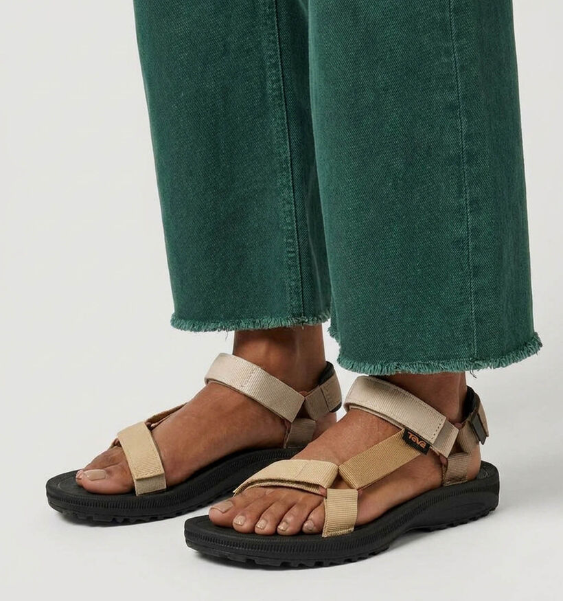 Teva Original Winsted Zwarte/Lichtbruine Sandalen voor dames (370869)