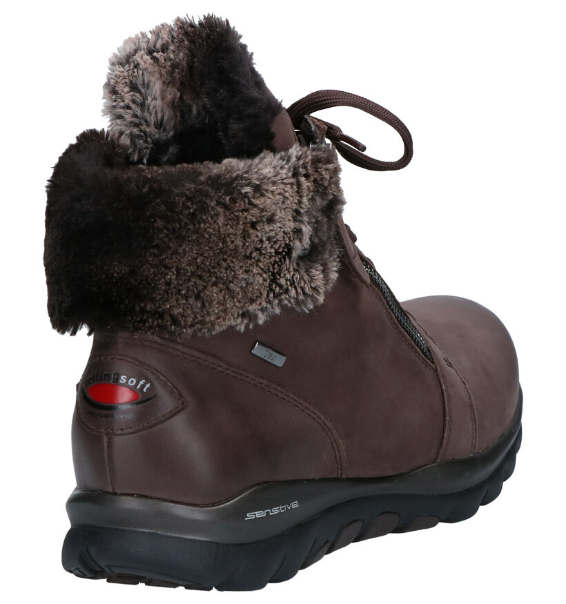 Gabor Donkerbruine Boots in nubuck (260515)