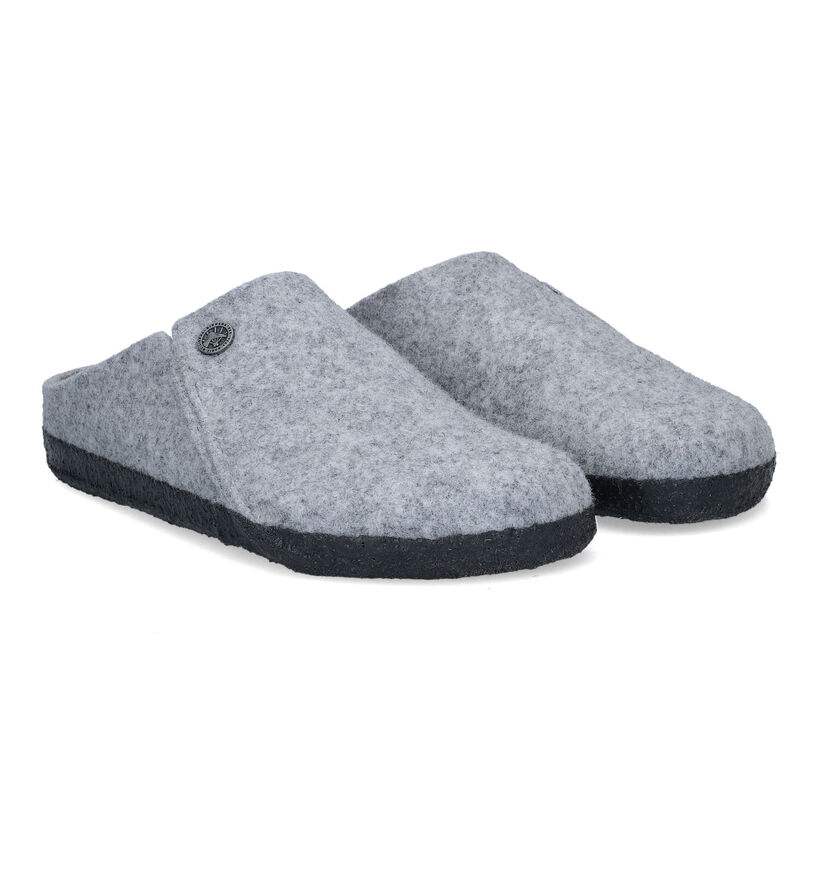 Birkenstock Zermatt Grijze Pantoffels voor dames (330661)