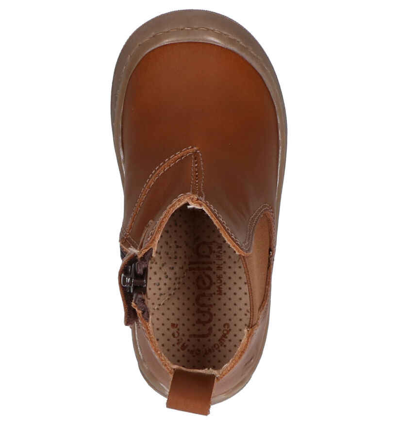 Lunella Cognac Hoge Schoenen in leer (253916)