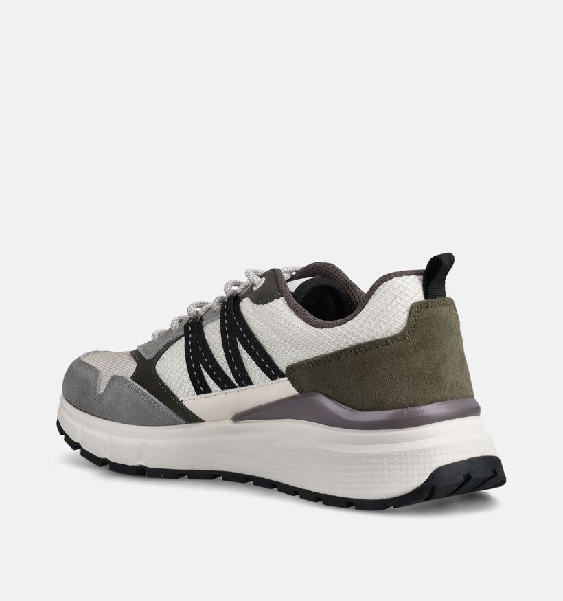 Lyle & Scott Lennox Baskets basses en Ecru/Gris pour hommes (369043) - pour semelles orthop&eacute;diques