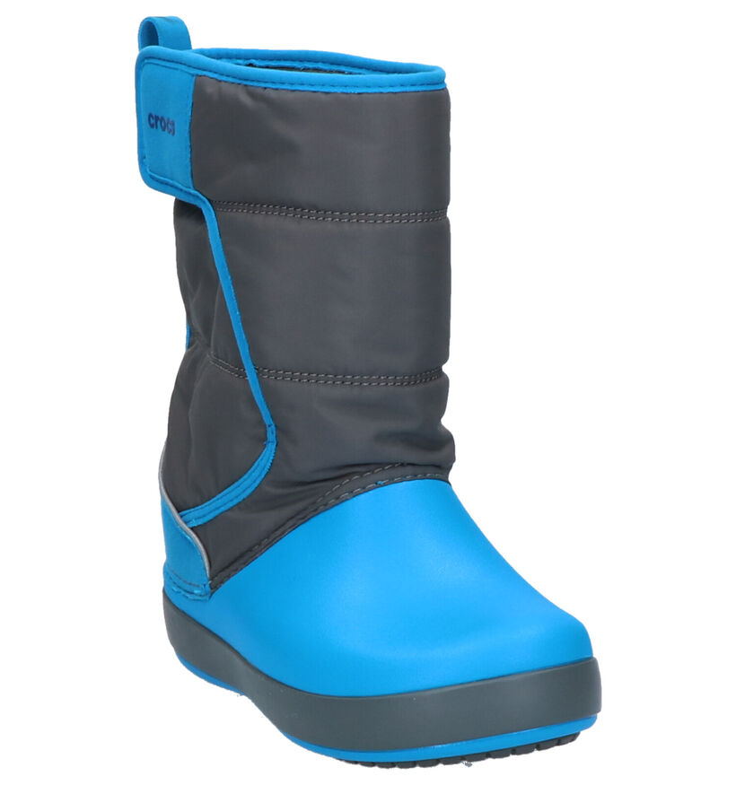 Crocs Lodgepoint Blauw/Grijze Snowboots in stof (255724)