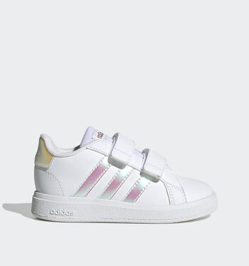 adidas Grand Court Low Baskets Cloud White / Iridescent / Cloud White/Cloud White / Pulse Mint / Beam Pink/Cloud White/Bliss Pink/Clear Pink