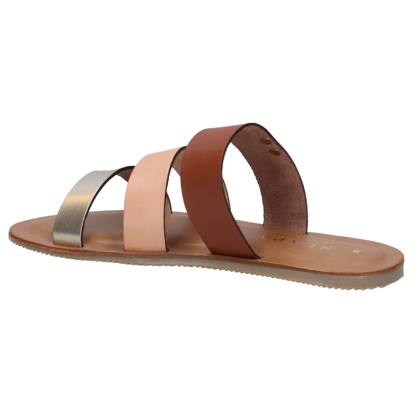 Scapa Nu-pieds plates en Cognac en cuir (270285)