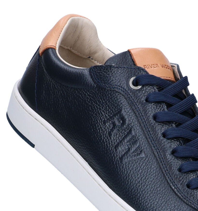 River Woods Leroy Chaussures à lacets en Bleu pour hommes (323055) - pour semelles orthopédiques