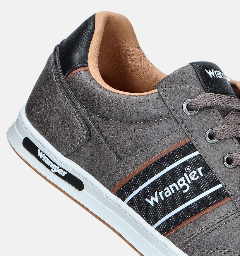 Wrangler Butch Grijze Veterschoenen voor heren (346066) - geschikt voor steunzolen