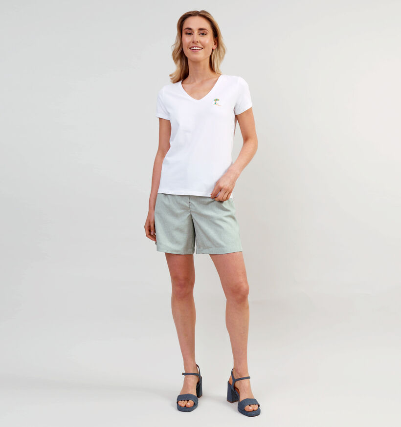 Pieces Tilly T-shirt en Blanc pour femmes (357375)