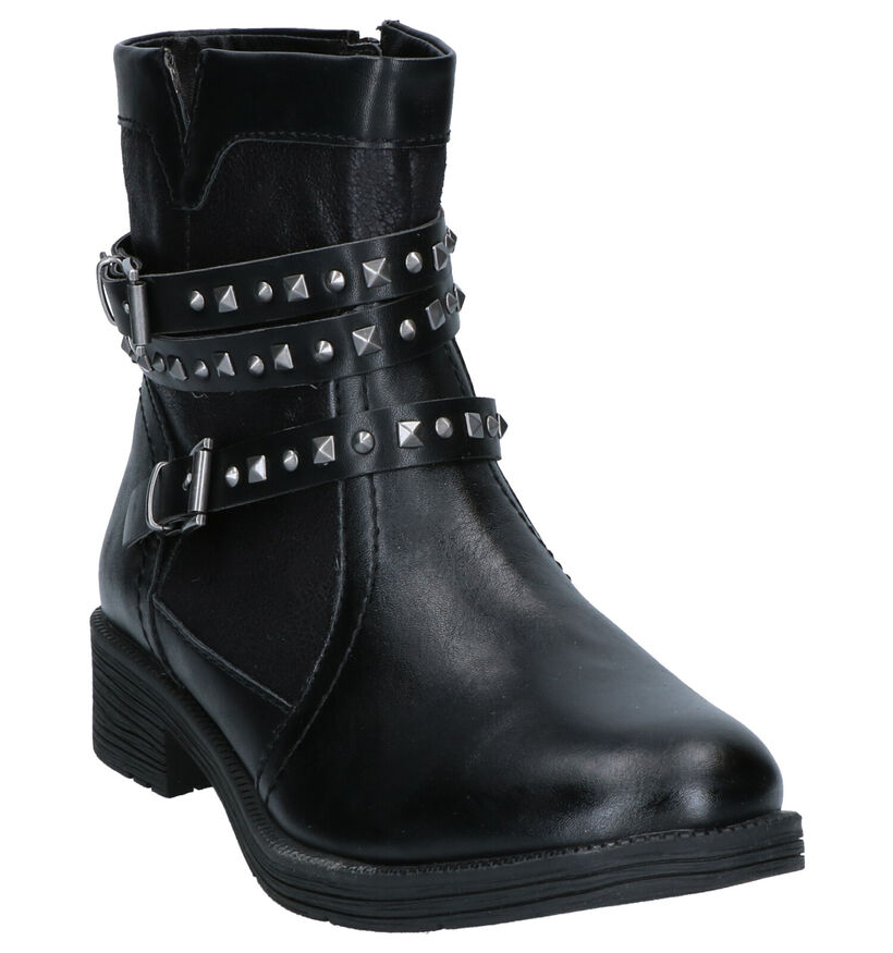 Jana Bottines motardes en Noir en simili cuir (257528)