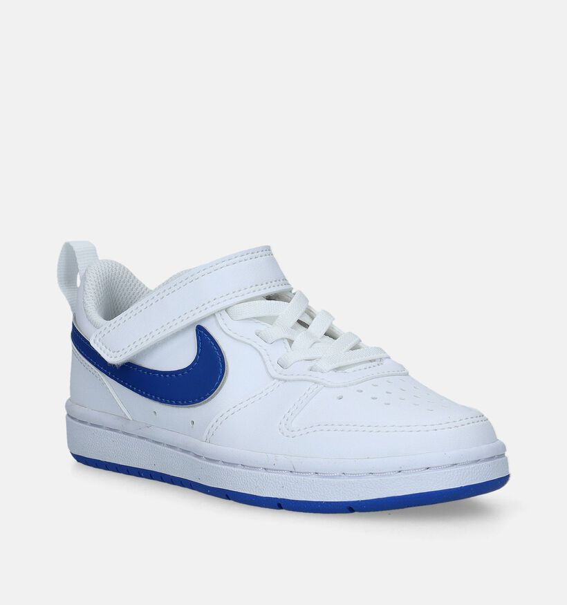 Nike Court Borough Witte Sneakers voor jongens, meisjes (340223)