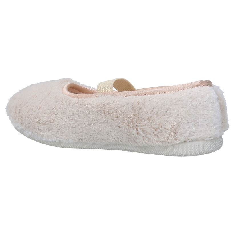 Milo & Mila Sicile Pantoufles en Beige en textile (281574)