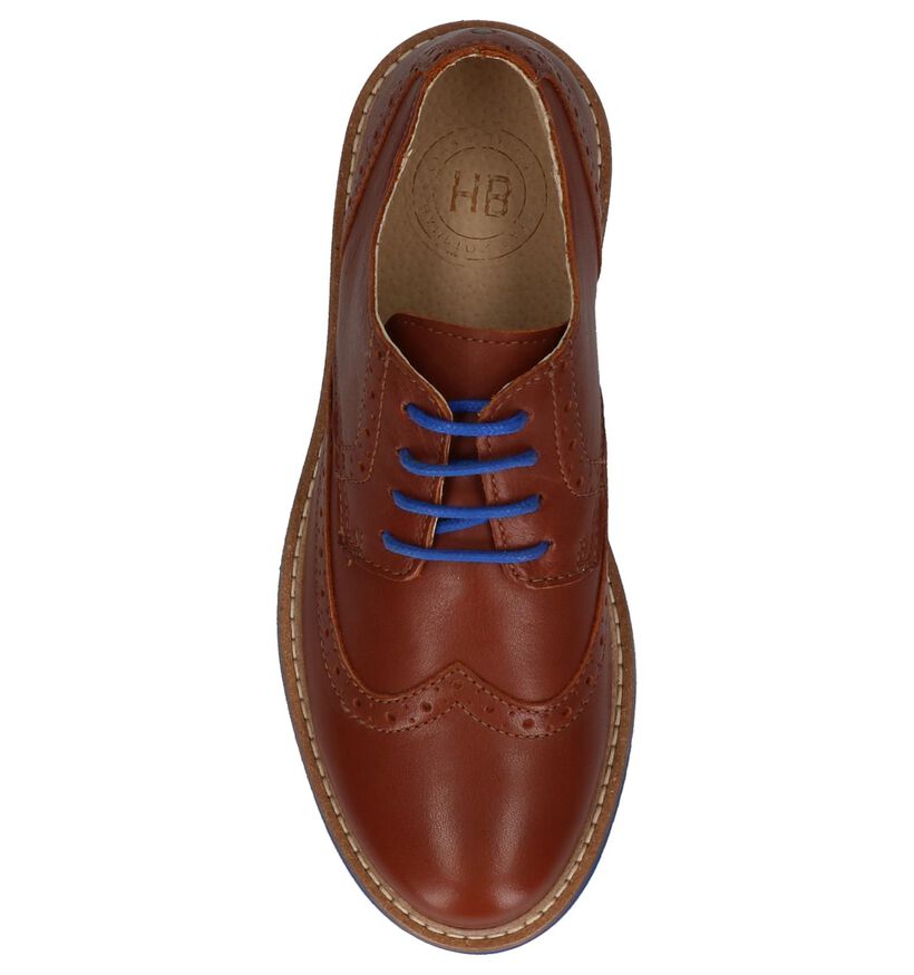 Geklede Veterschoenen Cognac Hampton Bays in leer (218302)