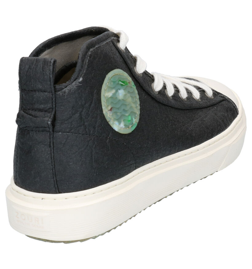 ZOURI Wahoo Zwarte Sneakers in kunstleer (275092)