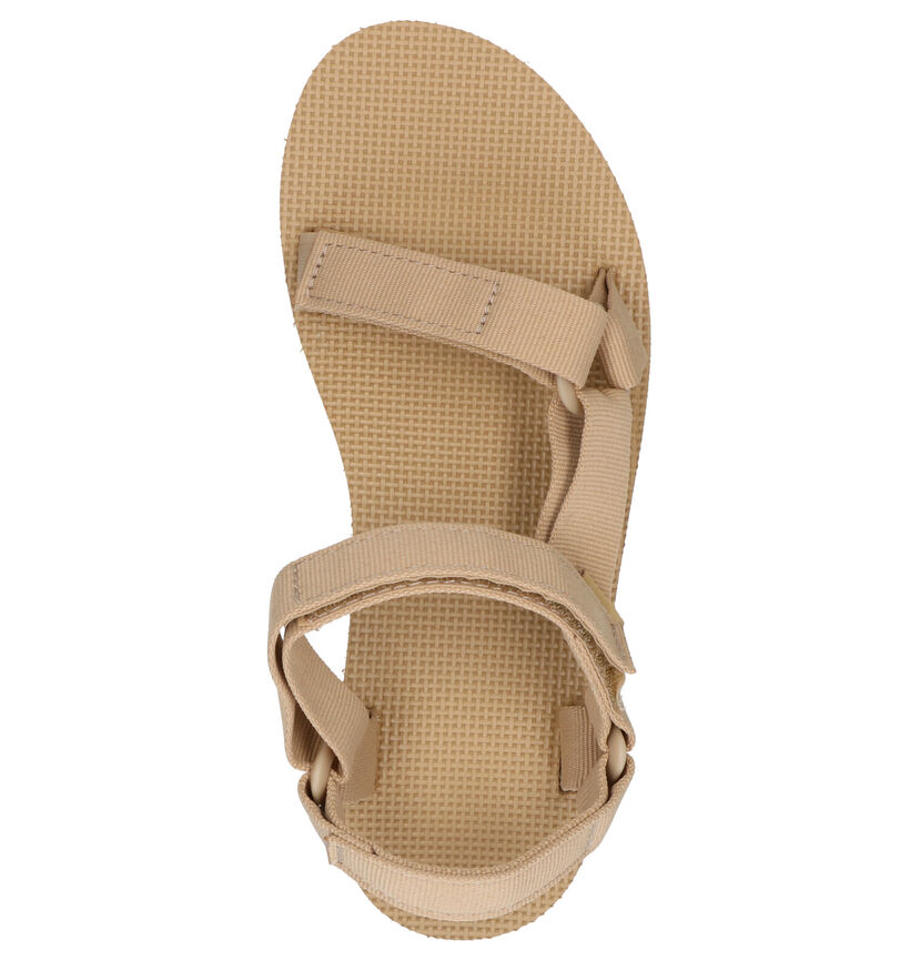 Teva Flatform Beige Sandalen in stof (276303)