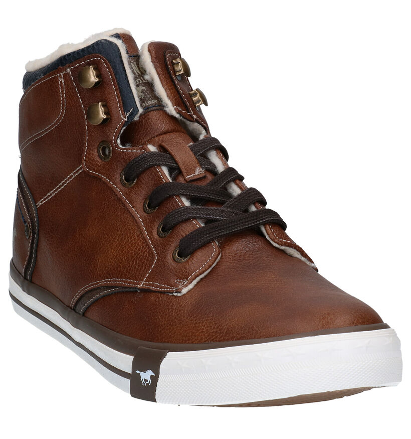 Mustang Chaussures hautes en Cognac en simili cuir (277295)