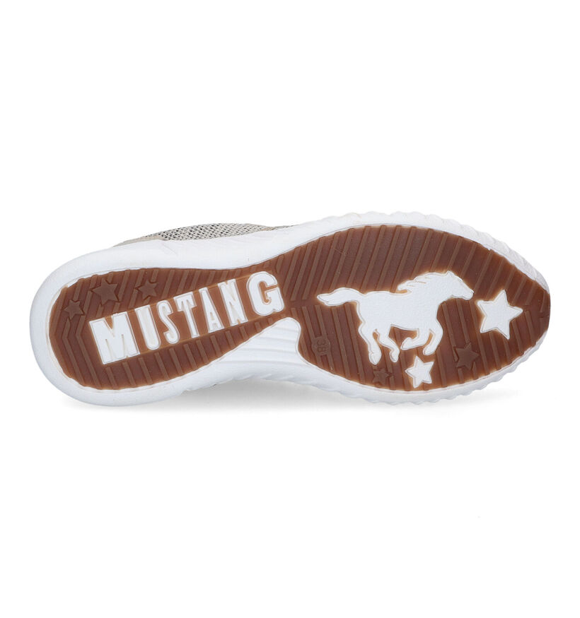 Mustang Slip-ons en Vert kaki en textile (303685)