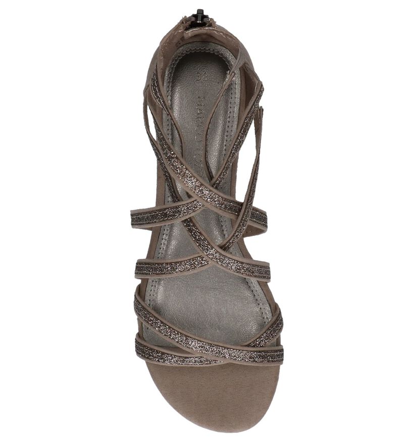 Sandalen met Glitters Taupe Marco Tozzi, , pdp