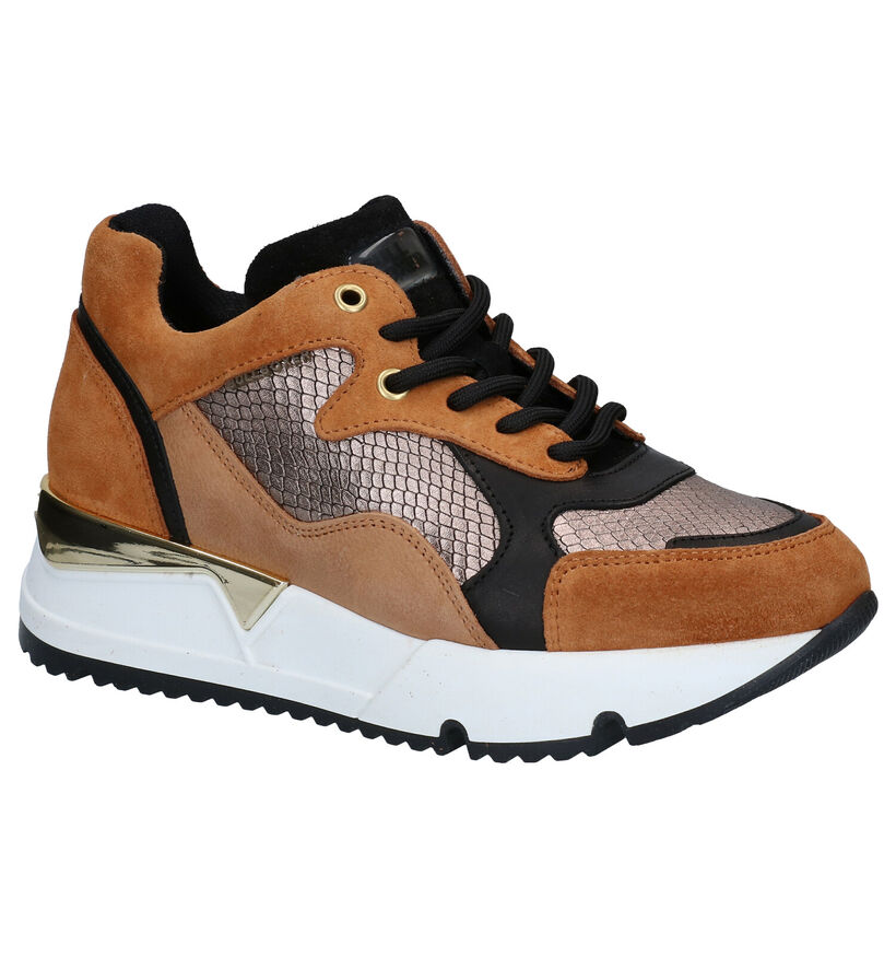 Bullboxer Cognac/Bronzen Sneakers in leer (281542)