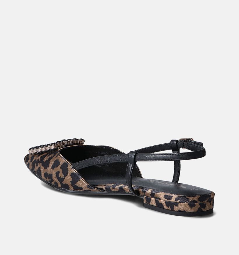 Tamaris Leopard Ballerines Slingback en Marron pour femmes (356955)