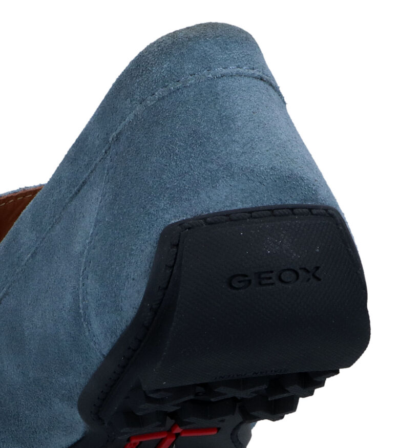 Geox Kosmopolis Grip Blauwe Mocassins in daim (326747)