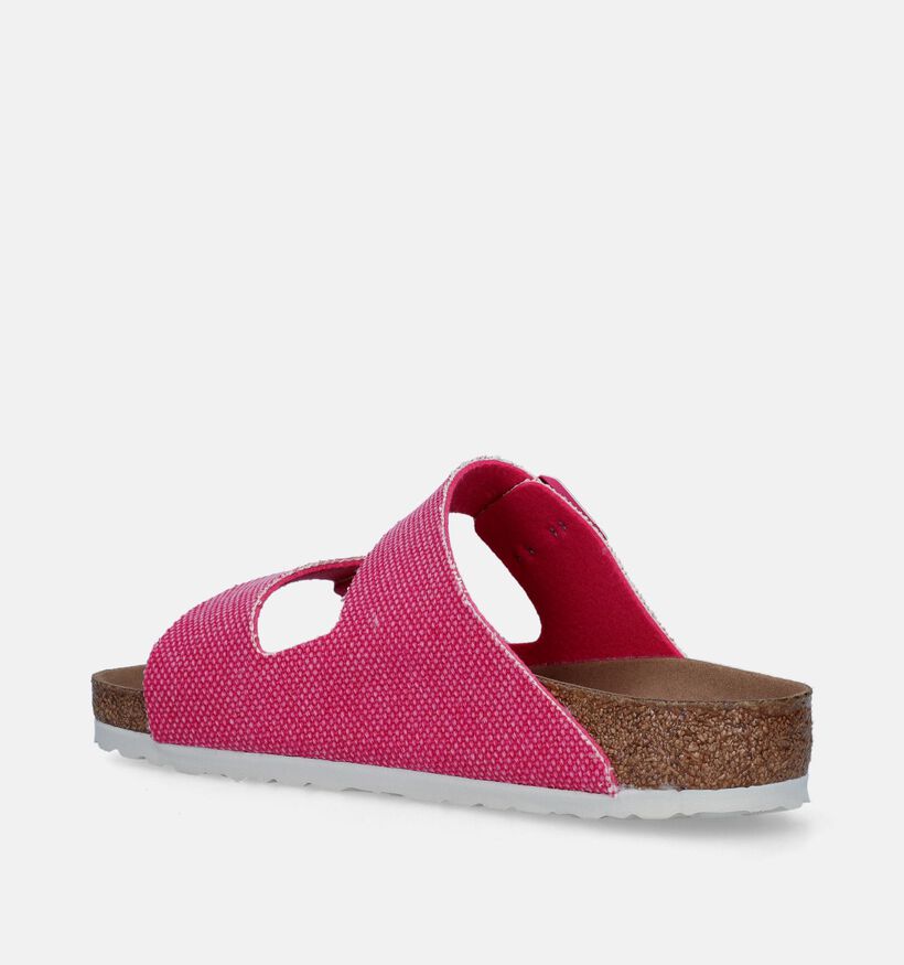 Birkenstock Arizona Rivet Logo Textile Rode Slippers voor dames (338038)