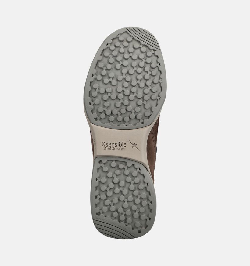 Xsensible SWX14 Donkerbruine Schoenen met Veter en Rits voor heren (379246) - geschikt voor steunzolen