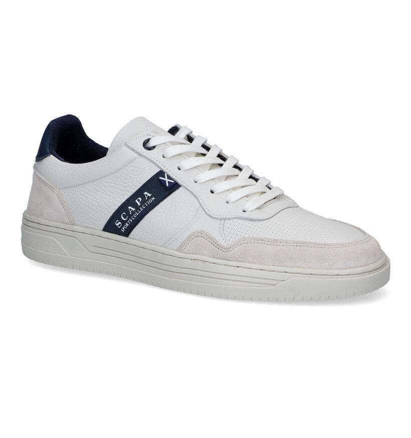 Scapa Witte Sneakers in daim (307034)