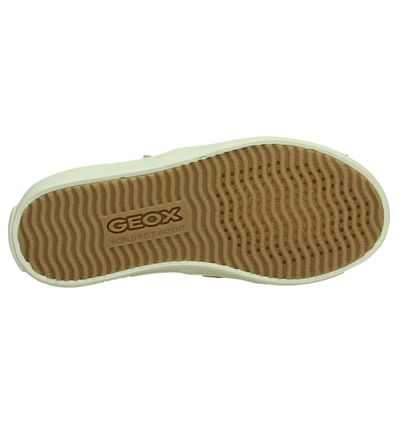 Geox Chaussures slip-on en Beige clair en textile (265765)