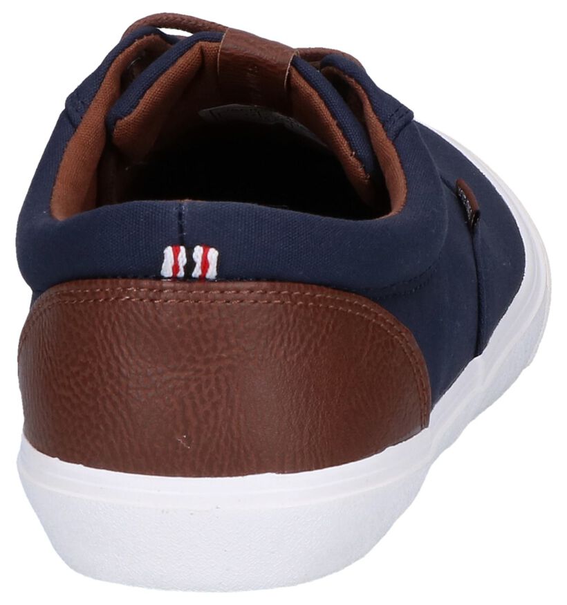 Jack & Jones Vision Mixed Blauwe Veterschoenen in stof (286410)