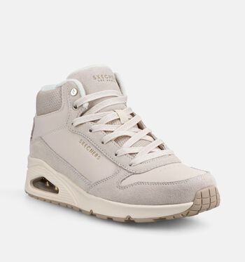 Skechers Uno High Baskets Blanc/Taupe