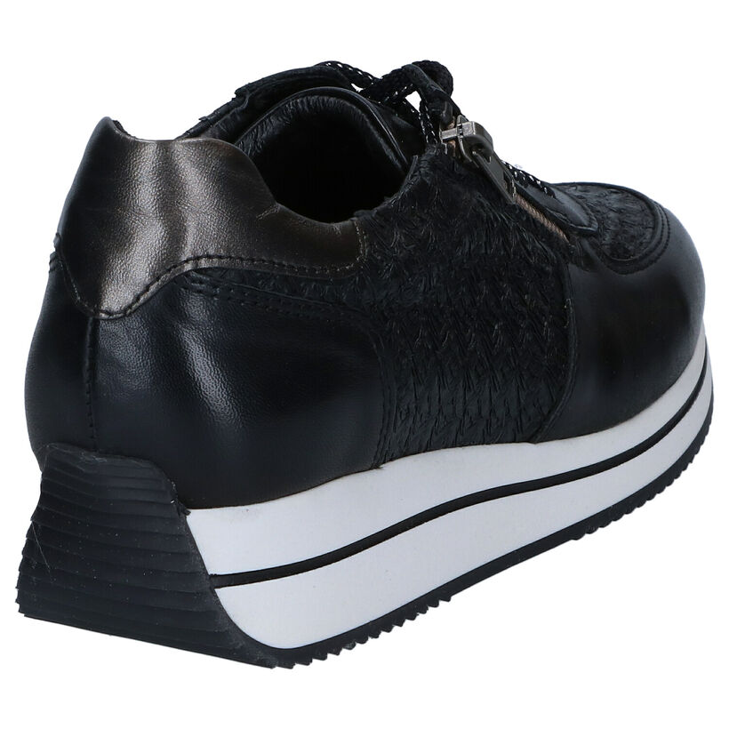 River Woods Amara Chaussures plates à lacets en Noir en cuir (298428)