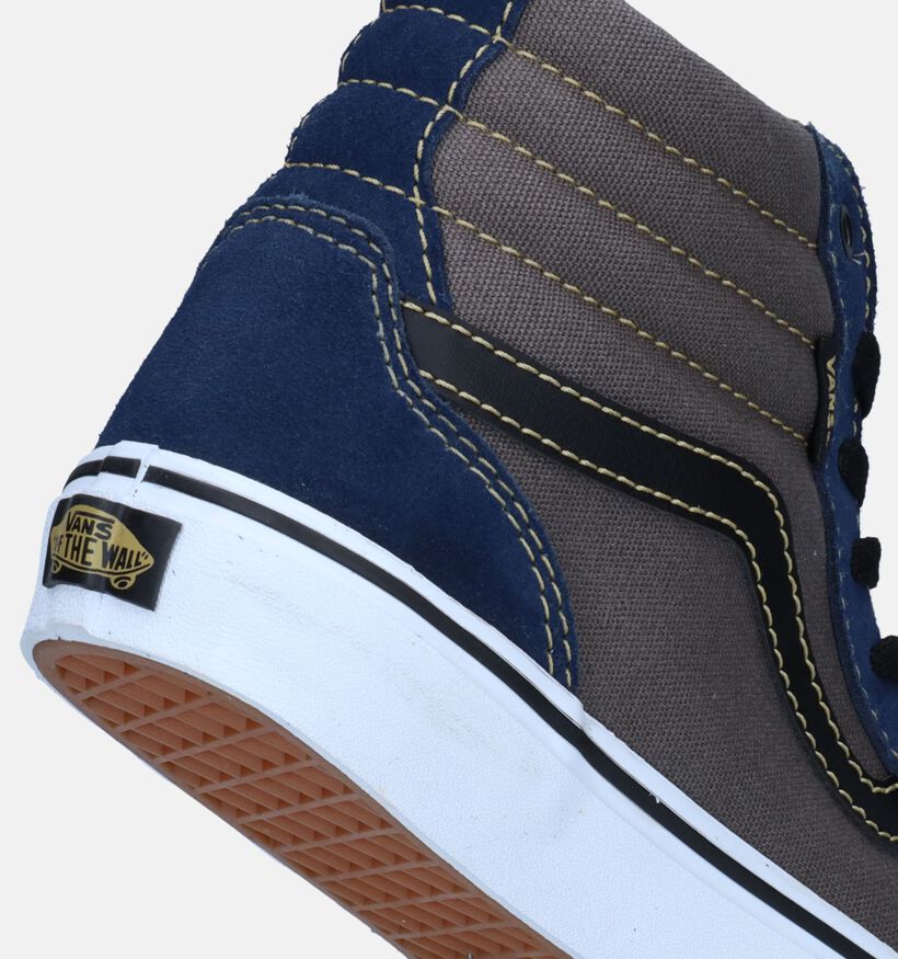 Vans Filmore Hi Baskets de skate en Bleu pour hommes (337030)