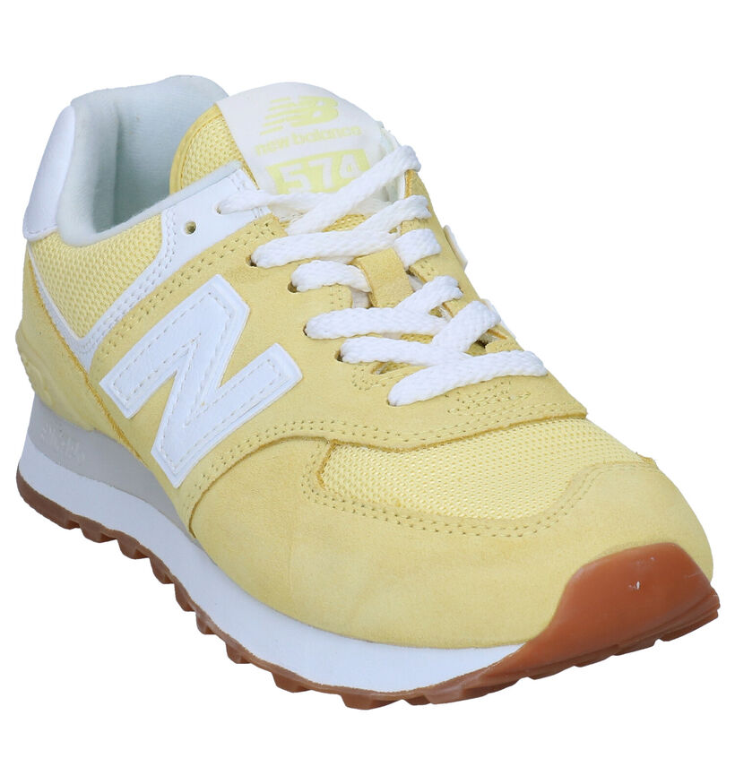 New Balance WL574 Roze Sneakers in daim (293644)