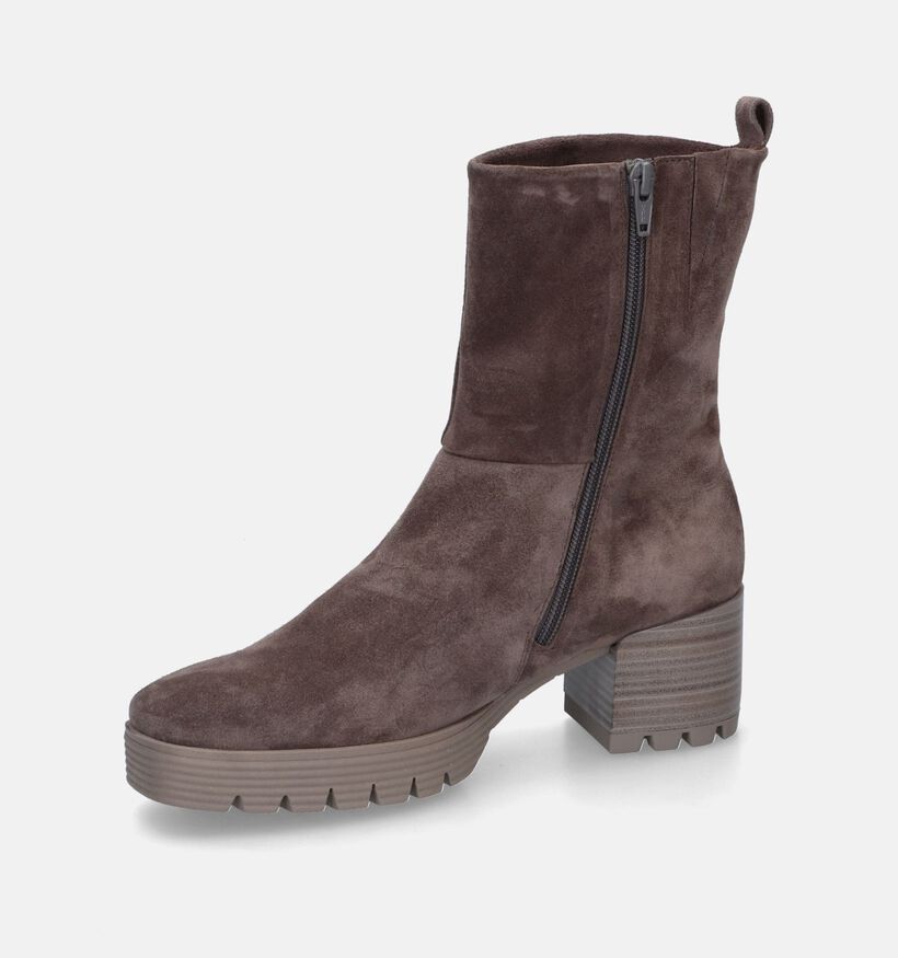 Comfort Bottines à talons en Taupe pour femmes (315620)