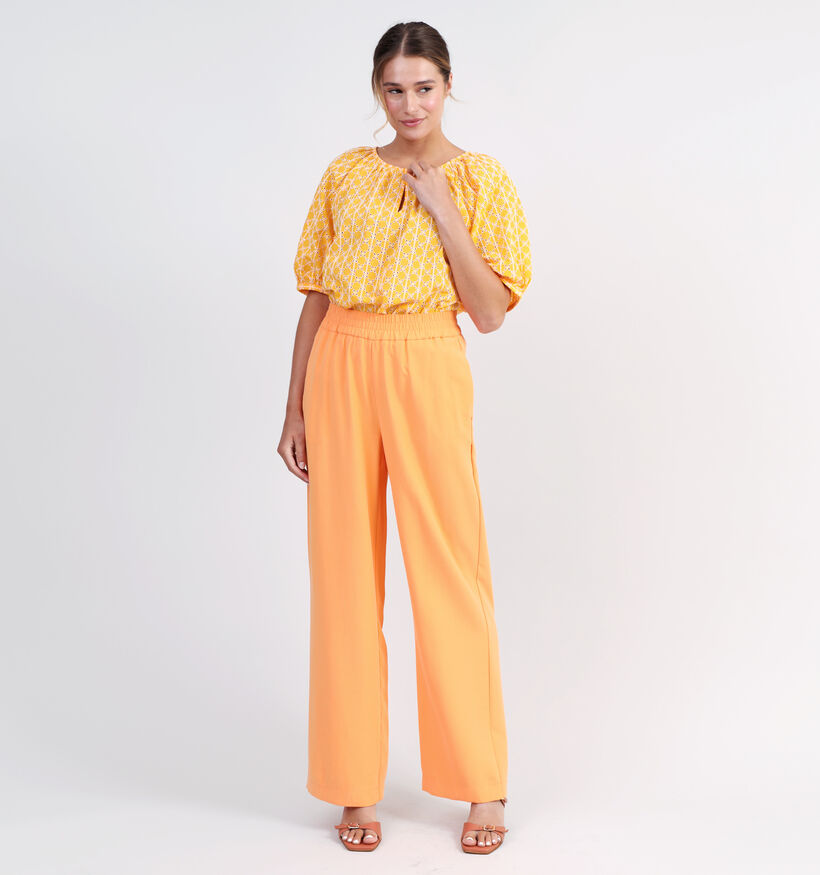 Vero Moda Carmen Pantalon large en Orange pour femmes (323868)