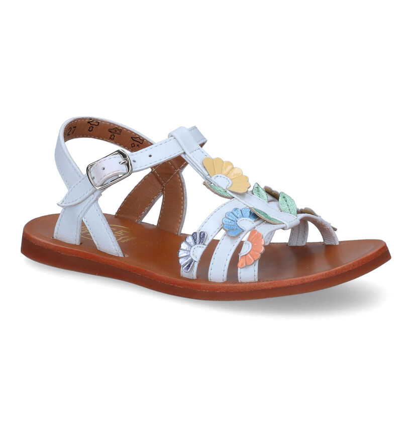 Pom d'Api Plagette Multi Daisy Cognac Sandalen voor meisjes (304780)