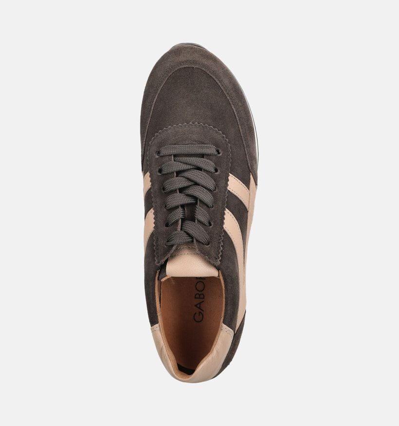 Gabor Donkerbruine Sneakers voor dames (376995) - geschikt voor steunzolen