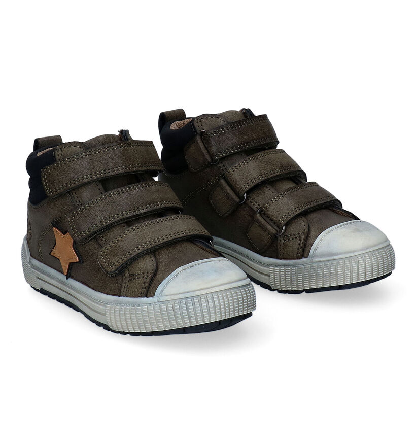 Milo & Mila Chaussures hautes en Vert kaki en simili cuir (297263)