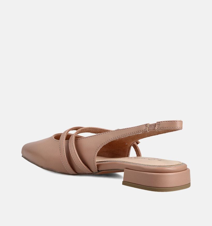 Marco Tozzi Ballerines Slingback en Beige fonc&eacute; pour femmes (367958)