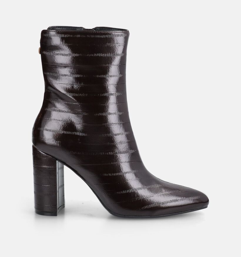 Mexx Vida Indy Donkerbruine Enkellaarzen met Hak voor dames (378553)