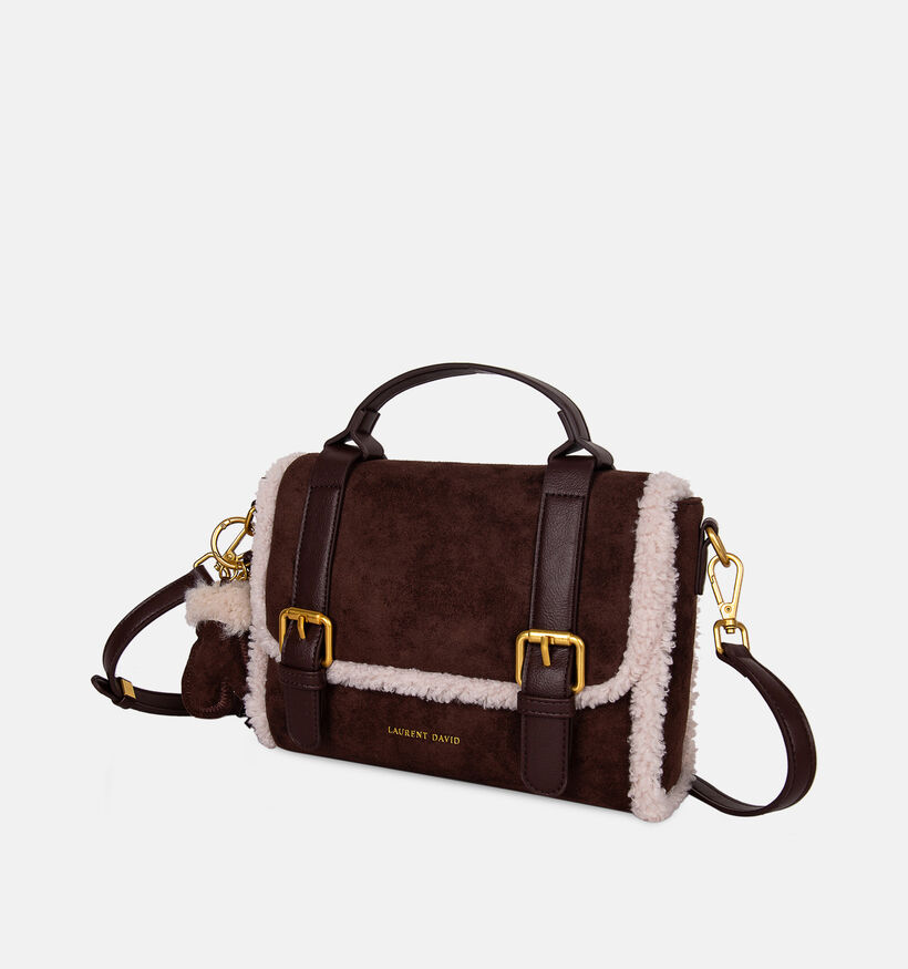Laurent David Donkerbruine Crossbodytas voor dames (381486)