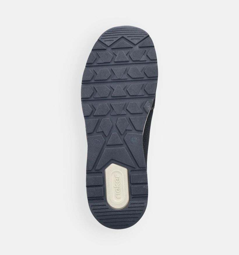 Rieker Nu-pieds casual en Bleu fonc&eacute; pour hommes (370478) - pour semelles orthop&eacute;diques