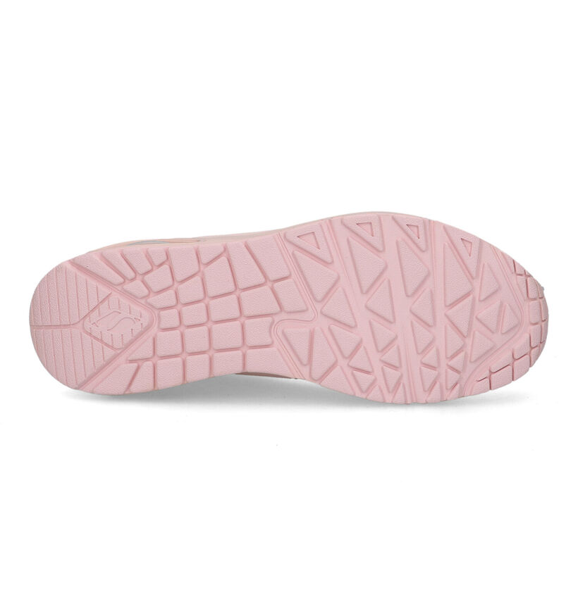 Skechers Uno Frosty Kicks Baskets en Rose pour femmes (319370) - pour semelles orthopédiques