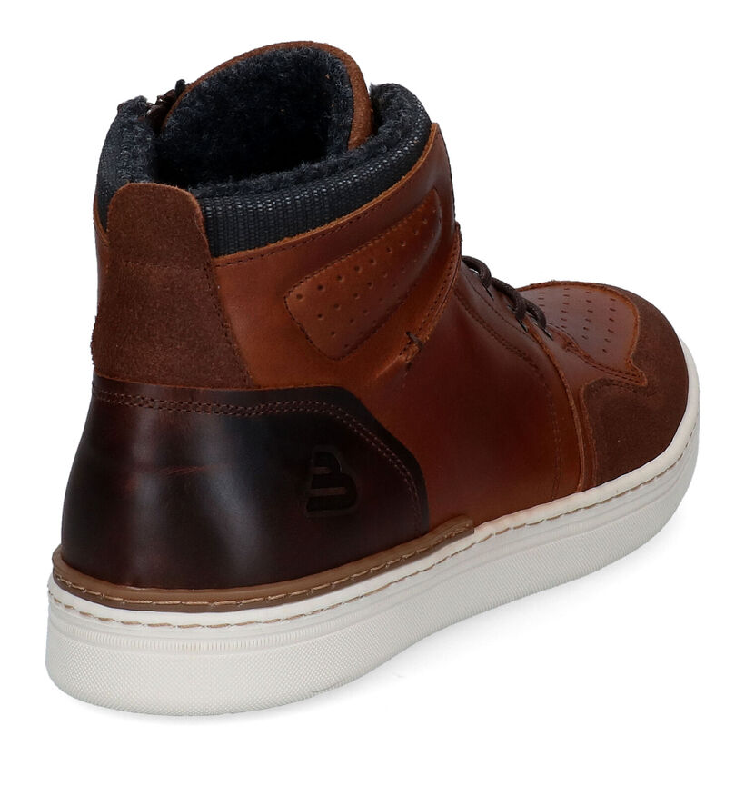 Bullboxer Cognac Hoge Sneakers voor heren (311777) - geschikt voor steunzolen