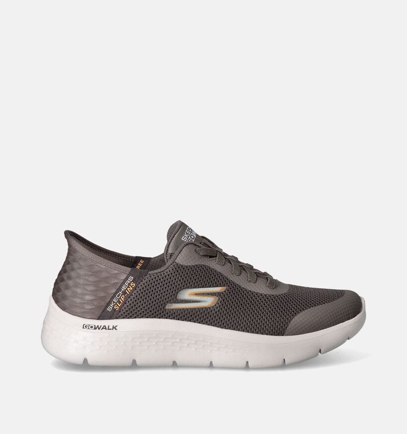 Skechers Go Walk Flex Bruine Slip-ins voor heren (357778) - geschikt voor steunzolen