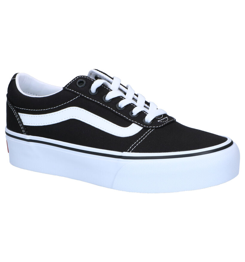 Vans Ward Platform Baskets de skate en Noir pour femmes (317792)