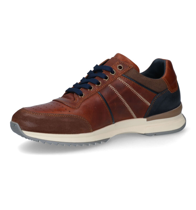 Bullboxer Cognac Veterschoenen voor heren (324232) - geschikt voor steunzolen